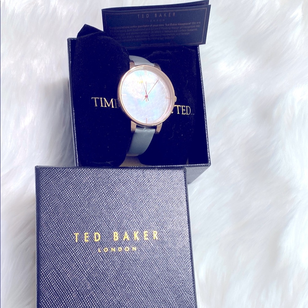 Ted Baker Gray and Rose Gold Watch Like NEW 💃🏻 need battery